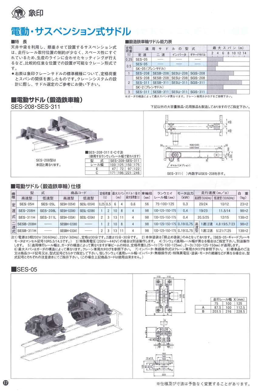 電気チェーンブロック DA/DB型|象印チェンブロック(株)|ELEPHANT ...