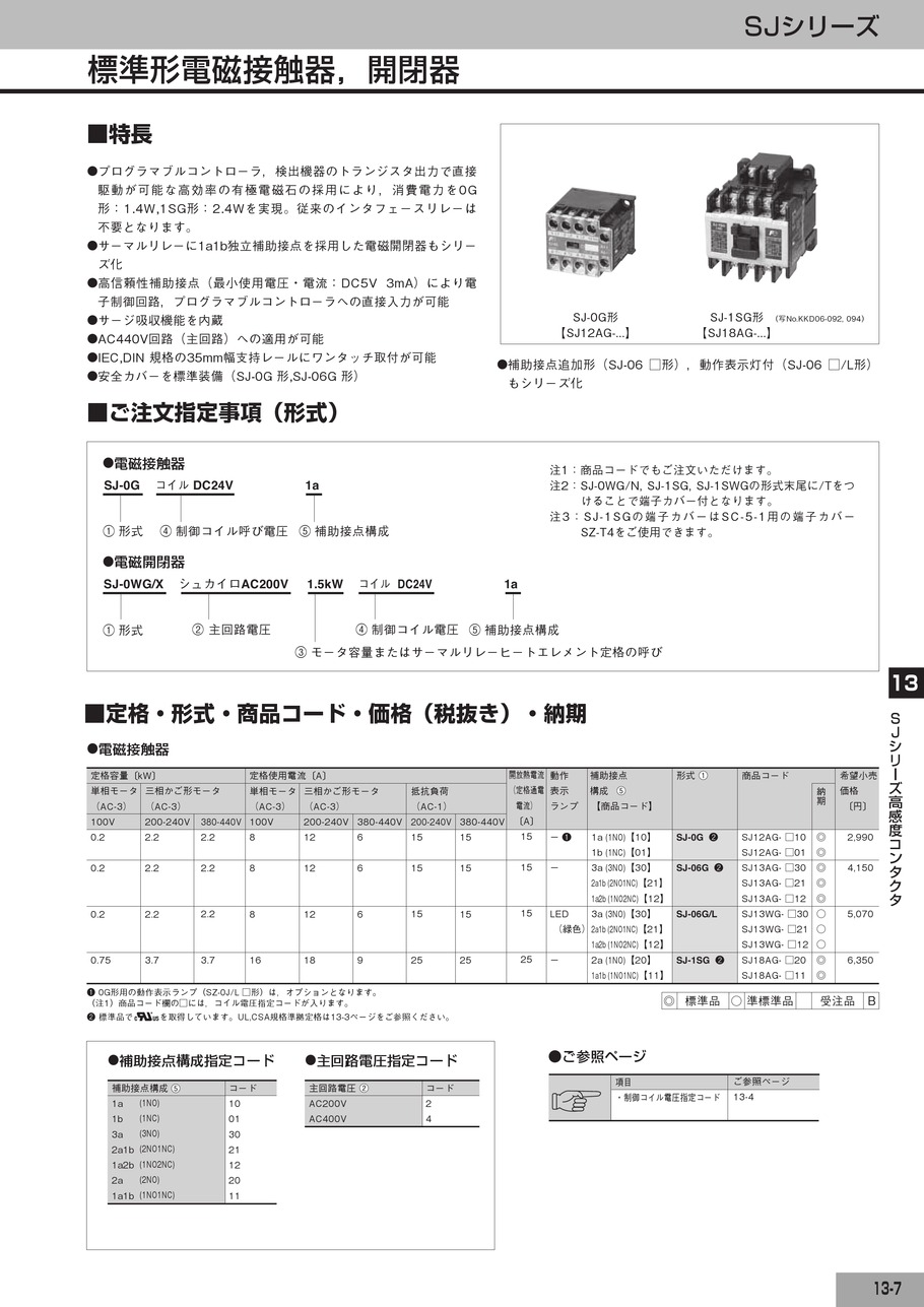 電磁開閉器総合カタログ｜富士電機機器制御(株)｜FUJIELECTRIC 