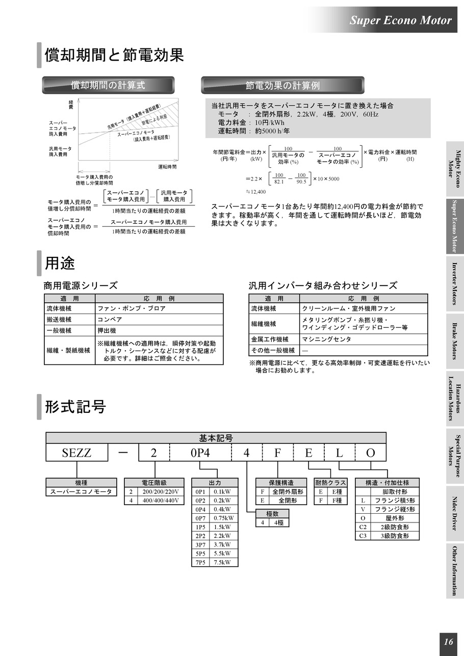 産業用ＡＣモータ総合カタログ｜日本電産テクノモータ(株)｜NIDEC 