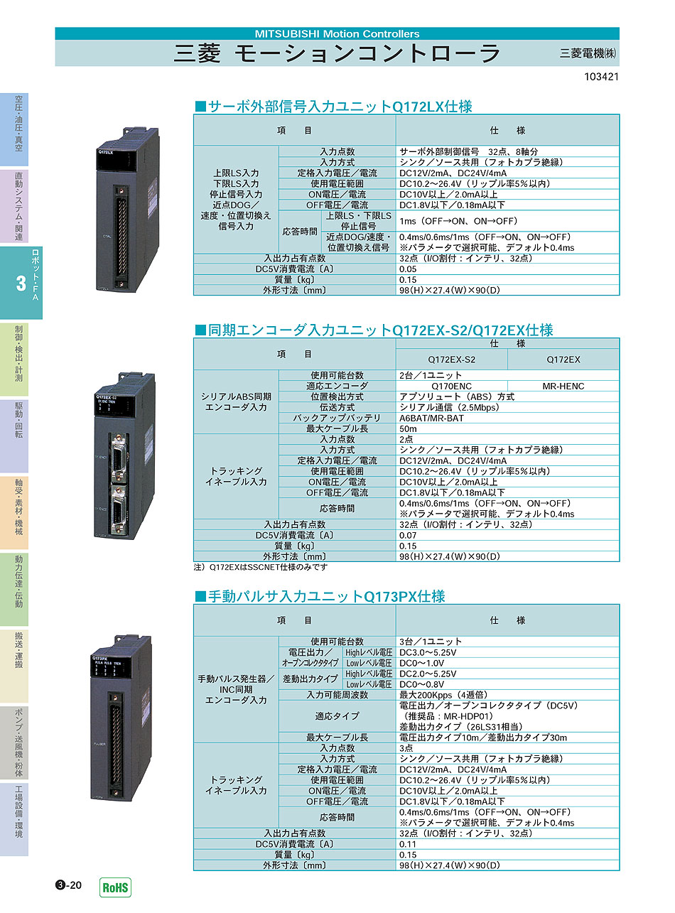 新品本物】 オリオンショップ三菱電機 RX41C4 MELSEC iQ-Rシリーズ DC入力ユニット DC入力: 32点 定格入力電圧: DC24V  プラスコ