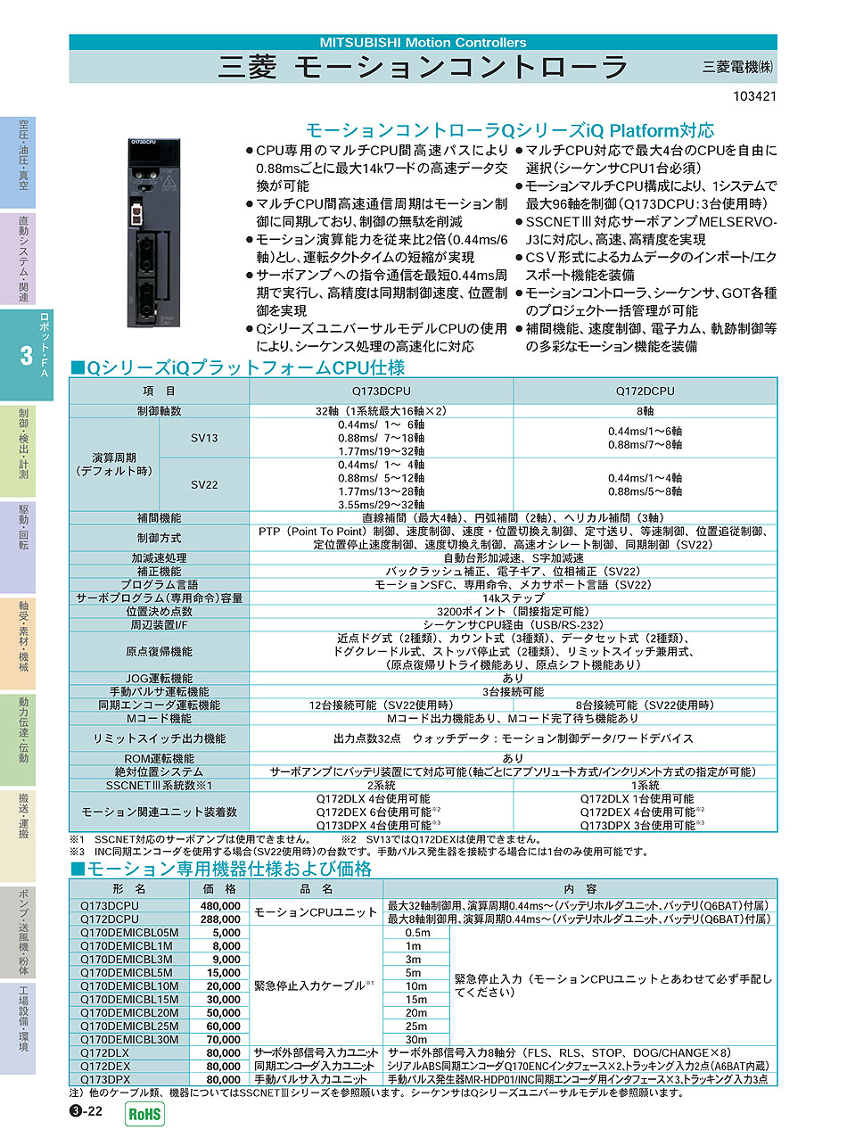 パナソニック(株)　松下電器産業(株)　MINAS_ACサーボモータ　ロボット・ＦＡ機器　P03-022　価格