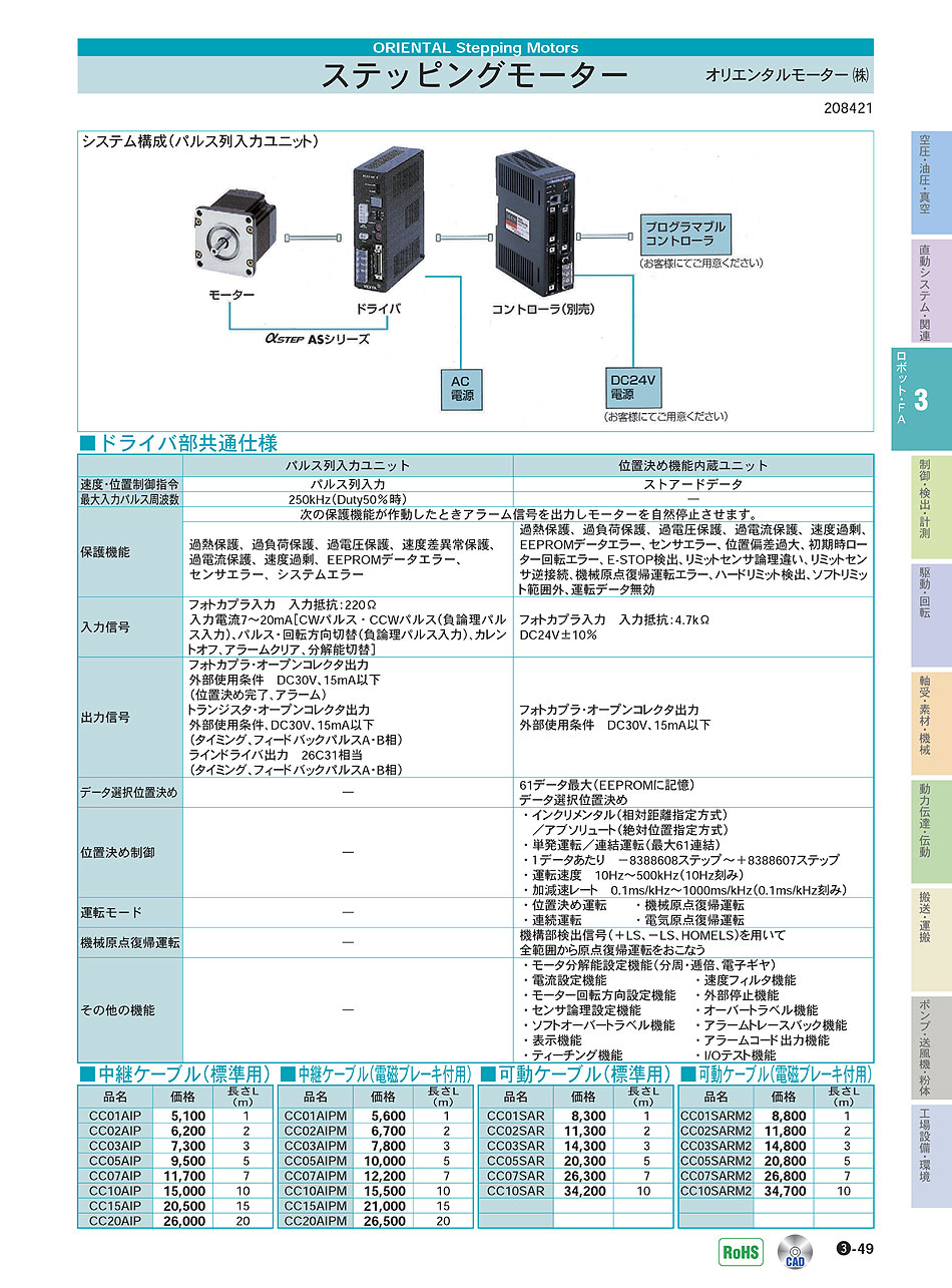 オリエンタルモーター(株) ステッピングモーター ロボット・ＦＡ機器 P03-049 価格