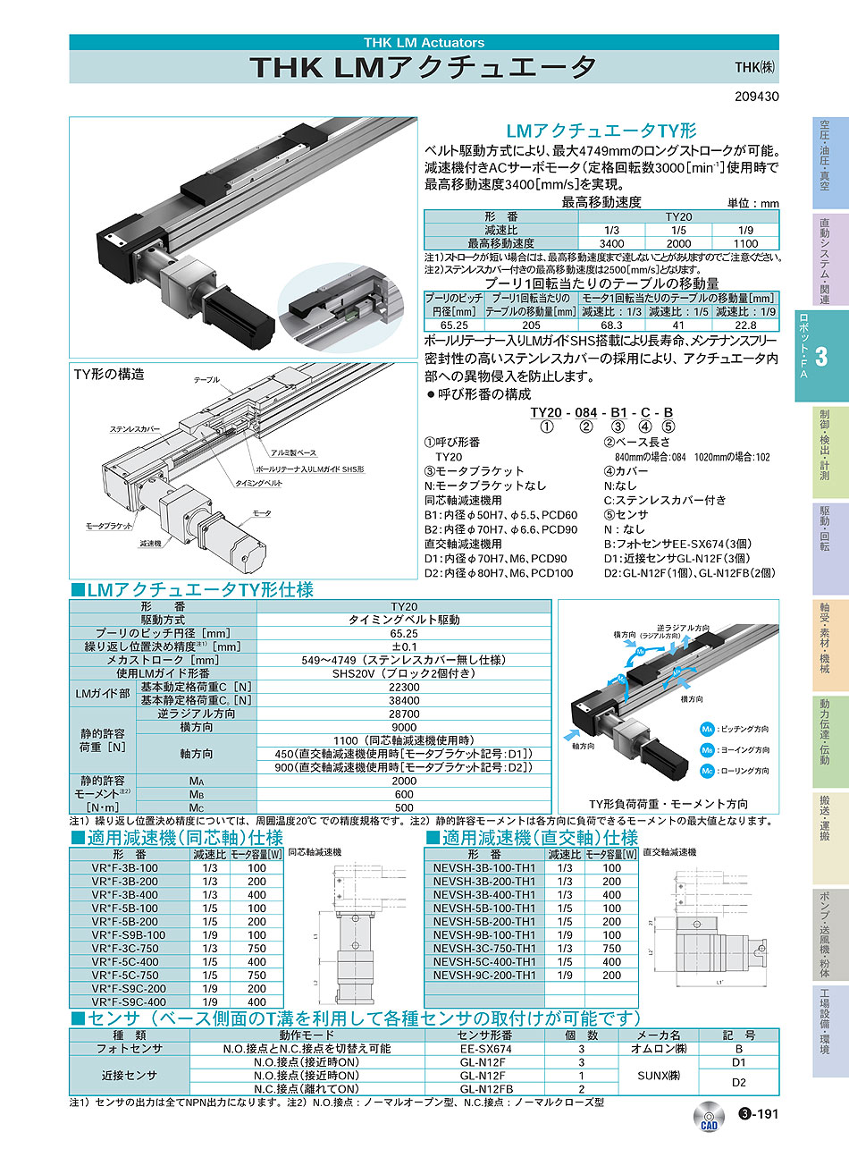 THK(株)　LMアクチュエータ　ロボット・ＦＡ機器　P03-191　価格