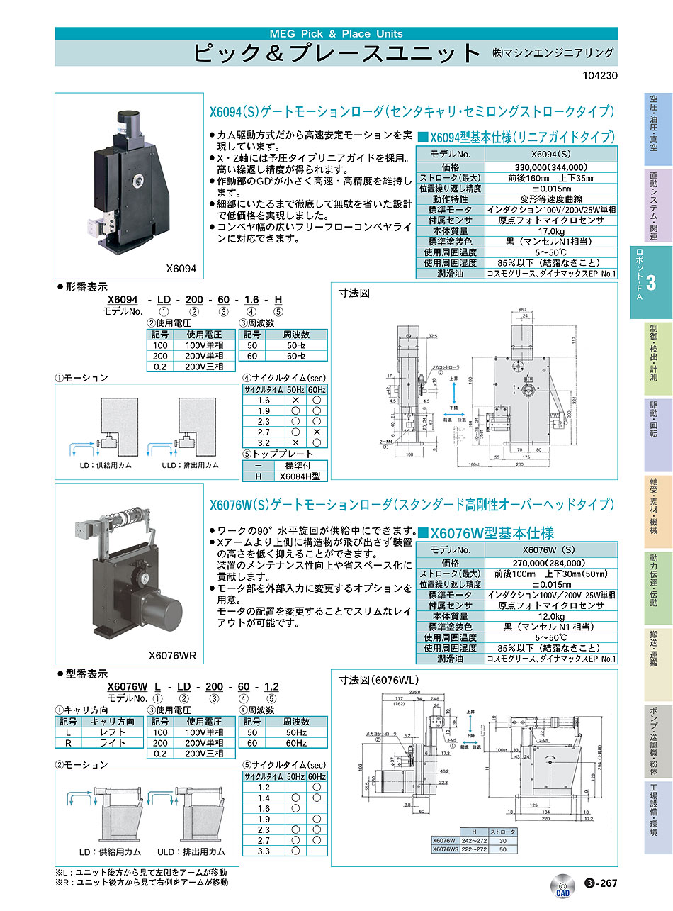 (株)マシンエンジニアリング　ピック&プレースユニット　ロボット・ＦＡ機器　P03-267　価格
