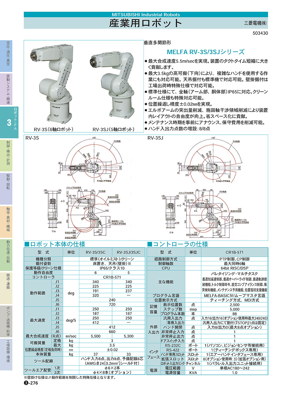 三菱電機(株)　産業用ロボット　ロボット・ＦＡ機器　P03-276　価格
