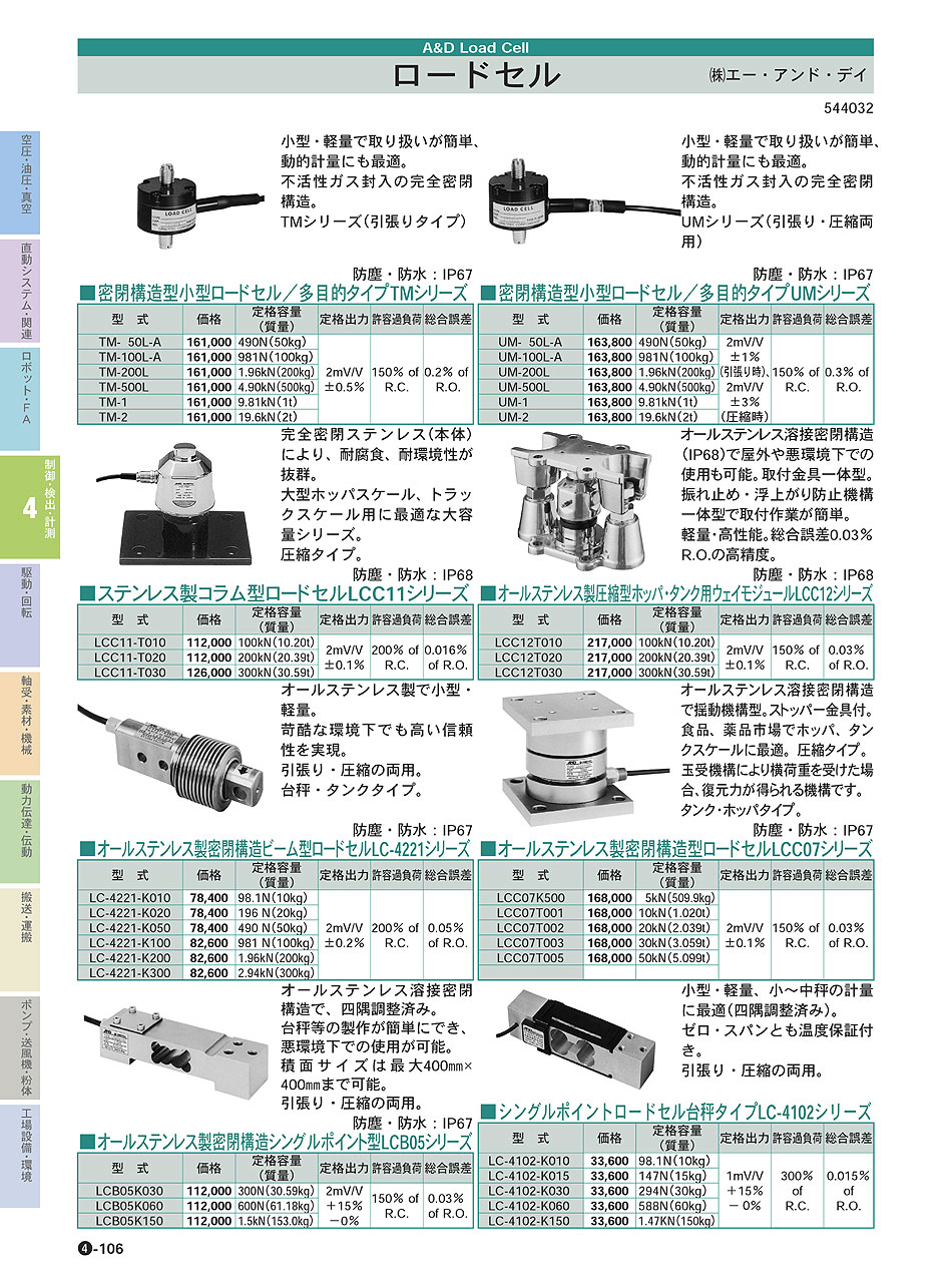 正規店仕入れの AD シングルポイントロードセル LCB03K030L 計測、検査