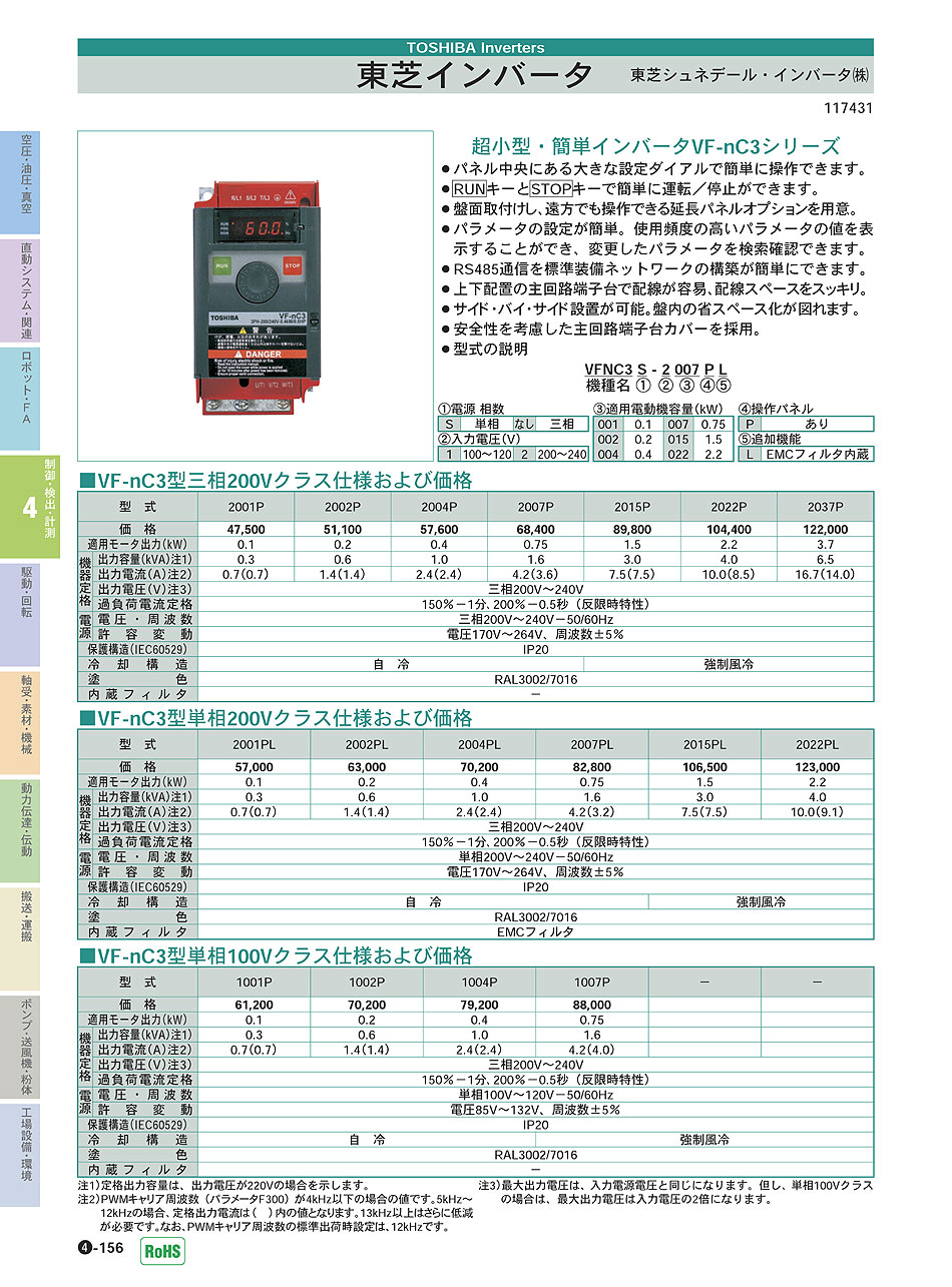 東芝シュネデール・インバータ(株) インバータ P04-156　制御・検出・計測機器 価格
