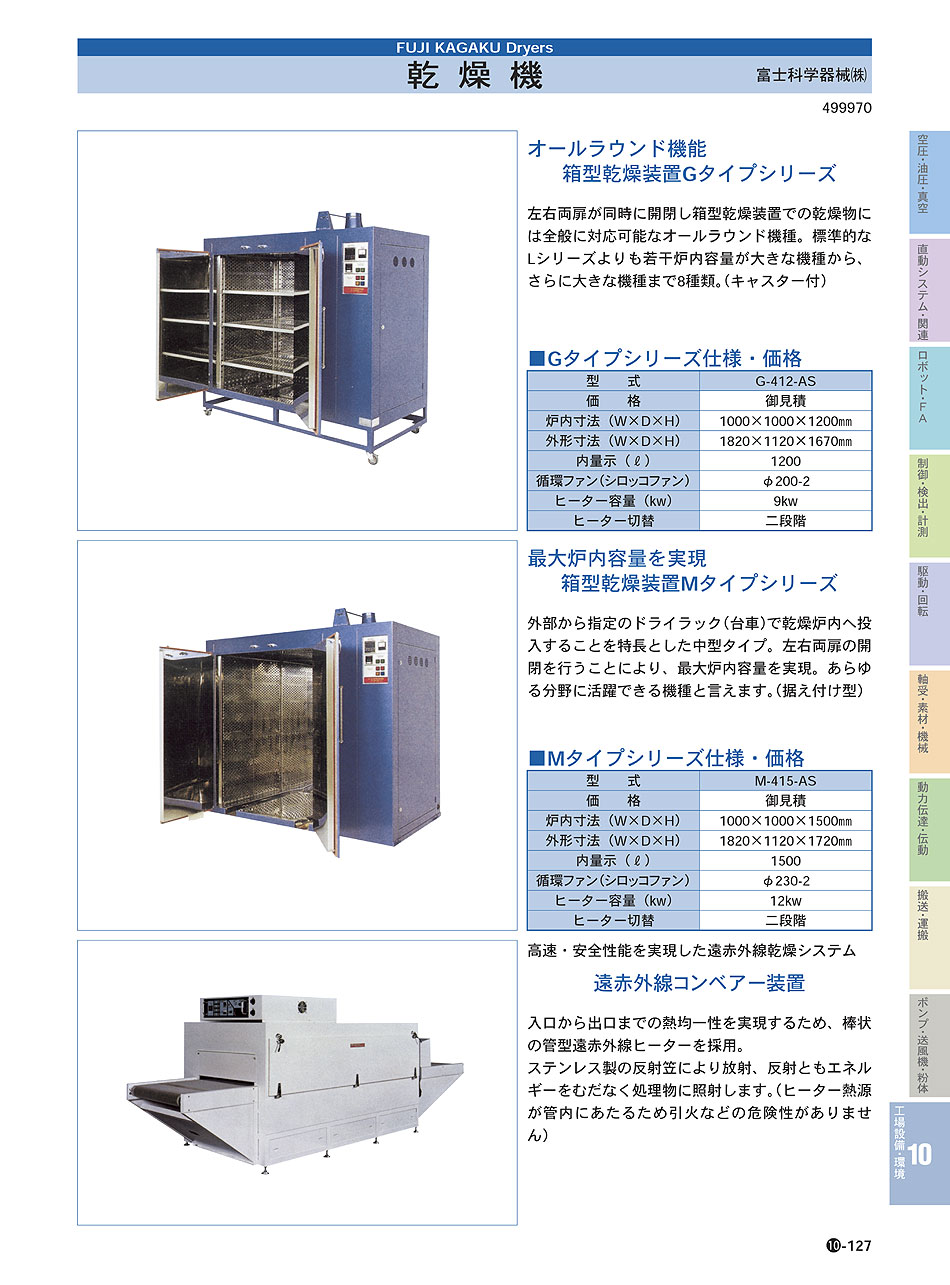 富士科学器械(株)　乾燥機　工場設備・環境機器　P10-127　価格